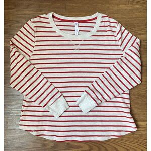 Striped Oversized Long Sleeve Top